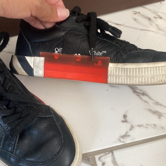 Off-White Black Vulcanized Sneakers Size 33” - Picture 4 of 8